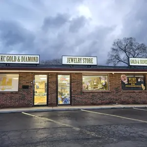 KC Gold and Diamond Traders Storefront - Evening Illuminated